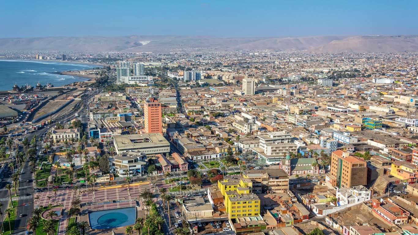 Vista panorámica de la ciudad de Arica